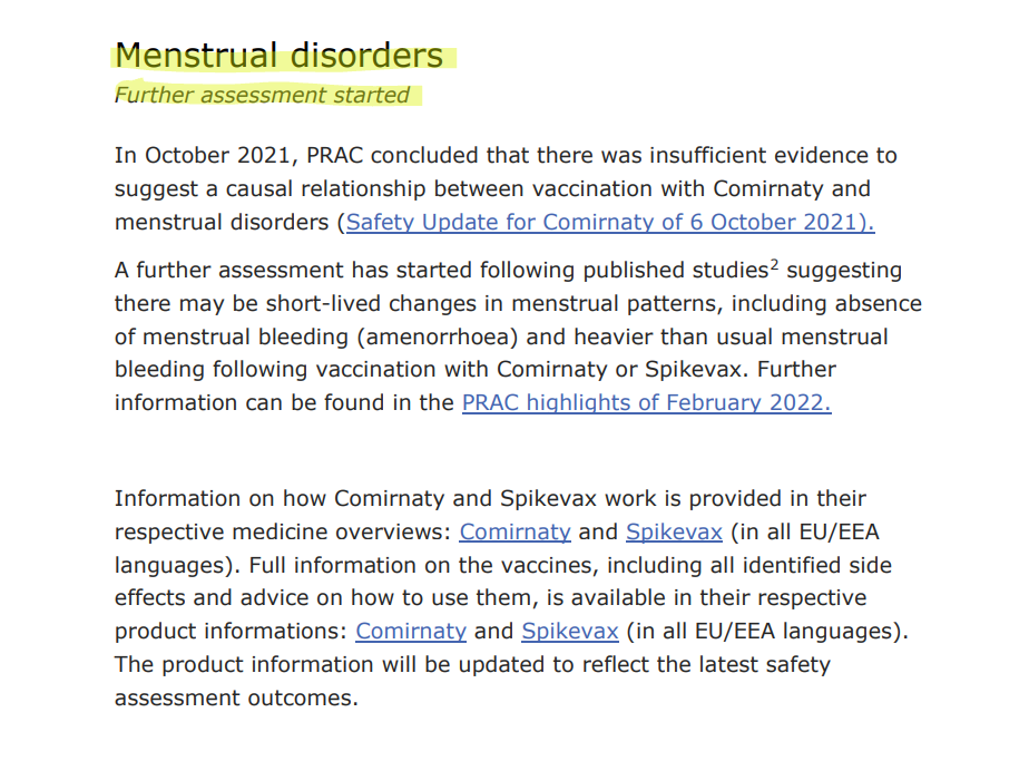 EU health agency announced an investigation between Covid-19 and disruptions in menstrual cycles