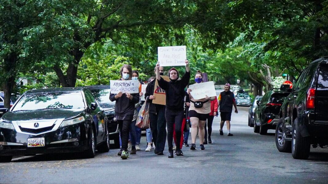 Pro-Abortion Protestors in Kavanaugh and Roberts Neighborhood