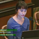Chloe Cole speaks at an Assembly committee hearing for Senate Bill 107