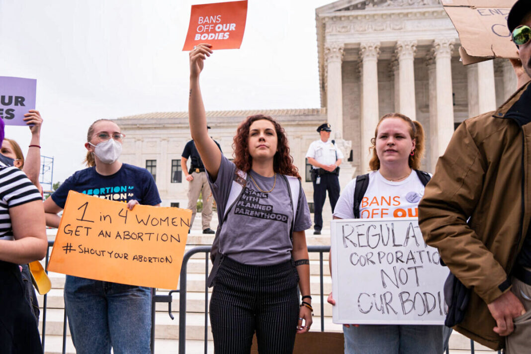 Activists Protest in Response to the leaked Supreme Court Draft