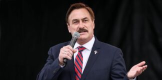 Mike Lindell, CEO of MyPillow, speaks