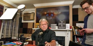 Steve Bannon with Cameron hosting War Room Pandemic