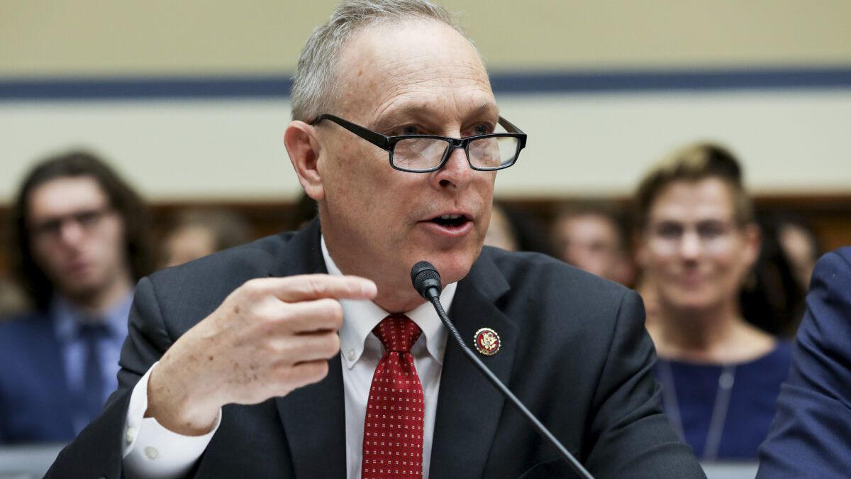 Rep. Andy Biggs (R-Ariz.) testifies at a House hearing in front of the Committee on Oversight and Reform in Washington on July 12, 2019. (Charlotte Cuthbertson/The Epoch Times)