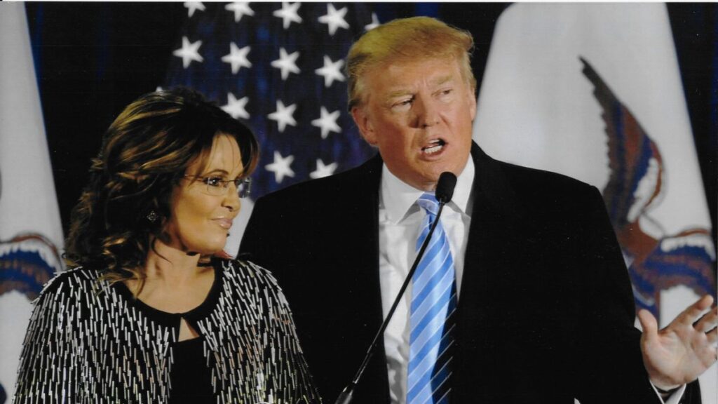 Candidate Sarah Palin and Donald Trump