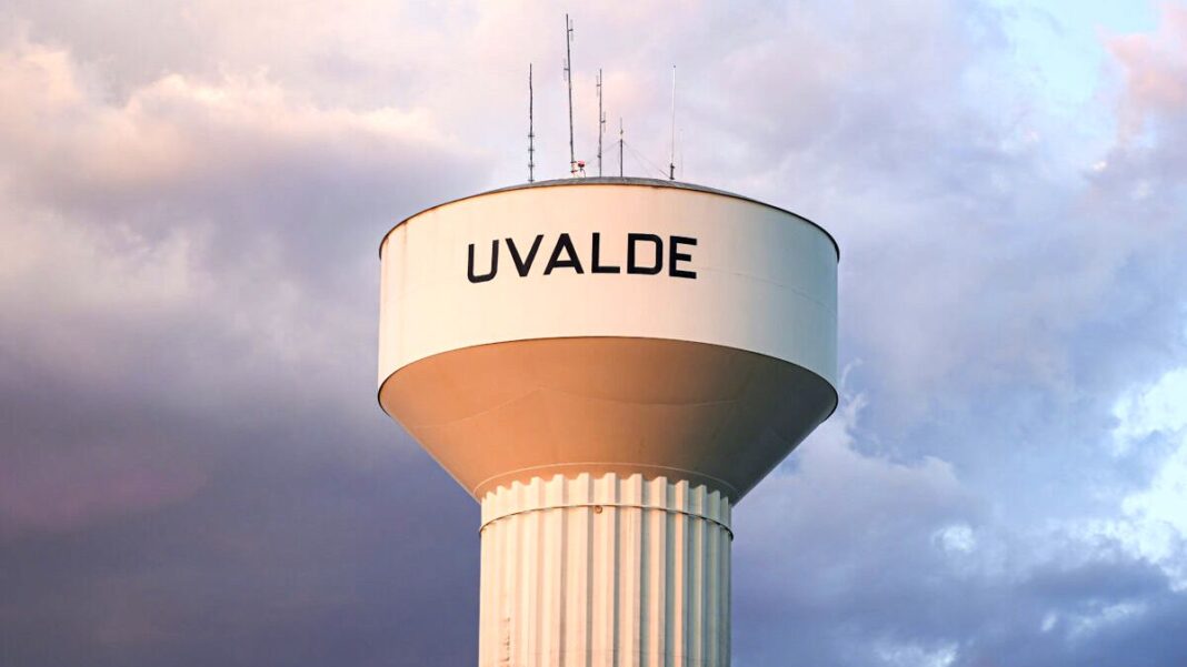 A tower in the city of Uvalde, Texas