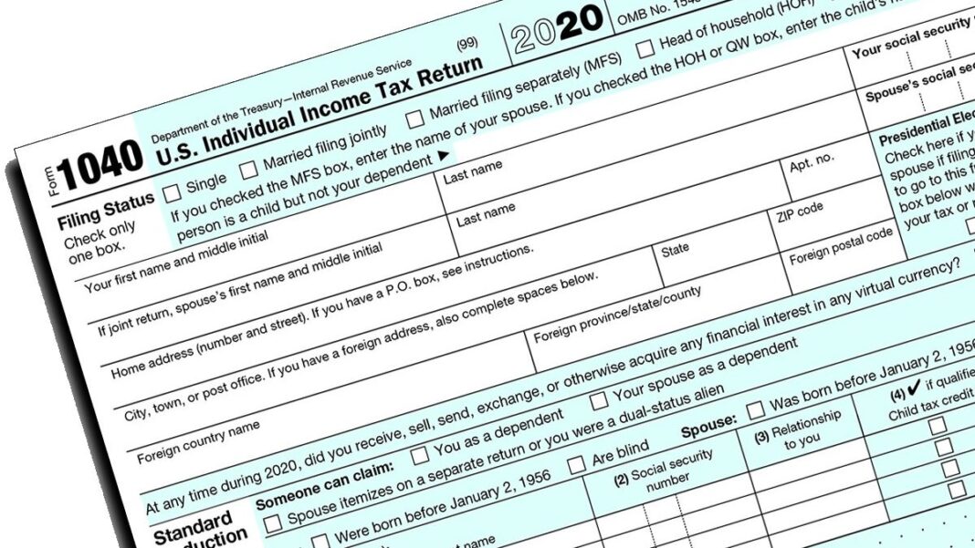 IRS 1040 FORM 2020