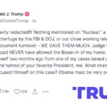 Post By Trump on Affidavit on Truth Soial