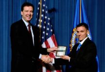 James Comey and FBI Special Agent Steve Friend