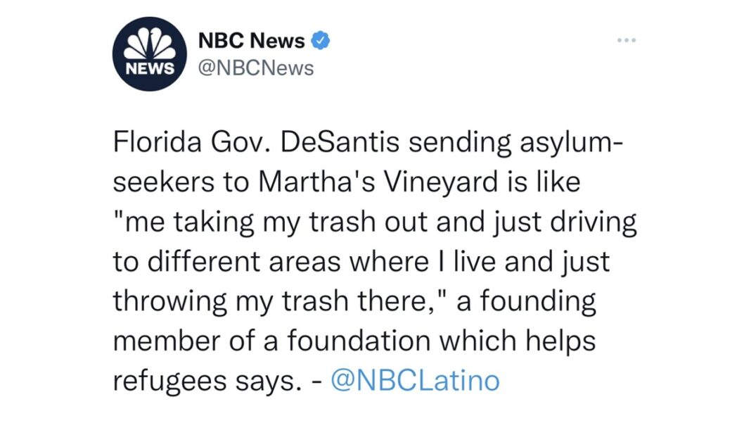 NBC News Illegals Trash Tweet