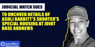 Judicial Watch Sues to Uncover Details of Ashli Babbitt’s Shooter’s Special Housing at Joint Base Andrews