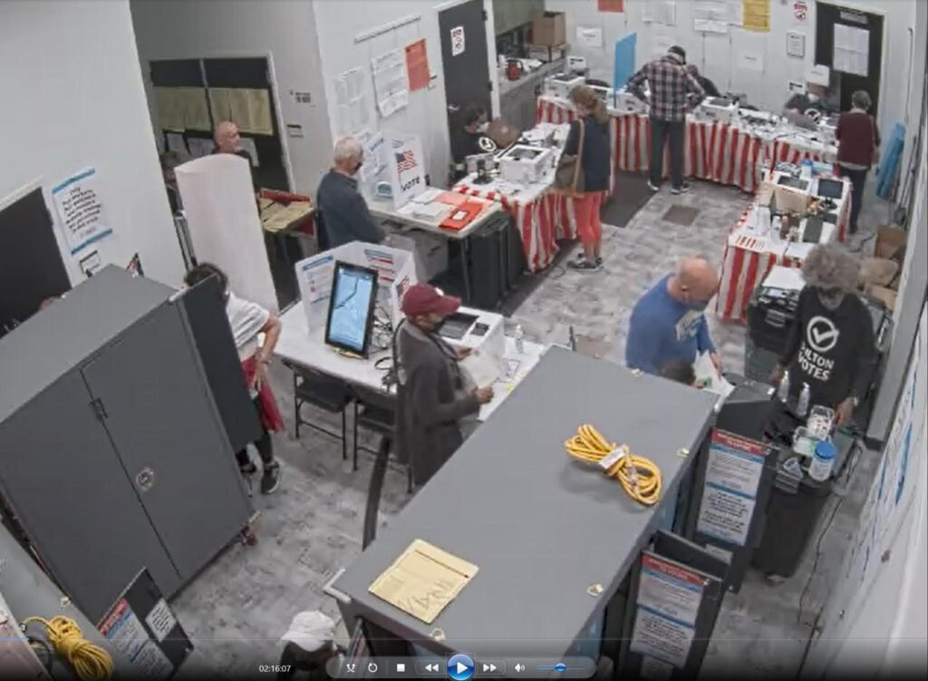 Record surveillance video in polling places.