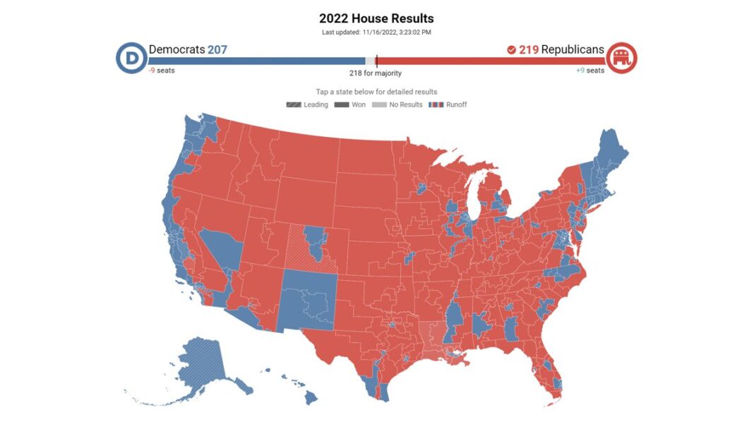 U.S. Midterms Elections 2022 House Results
