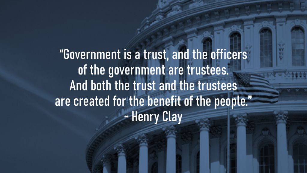 Government is a trust quote