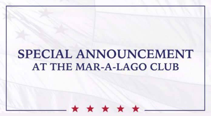 Special Announcement at the Mar-A-Lago Club