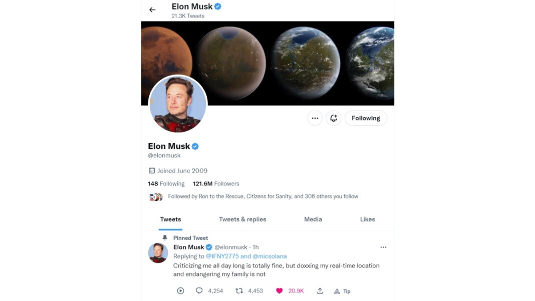 Elon Musk Doxxing