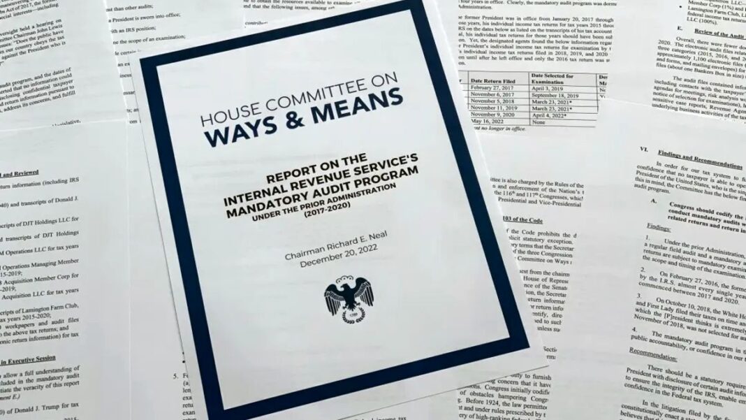 House Committee On Ways and Means IRS Mandatory Audit Program Report