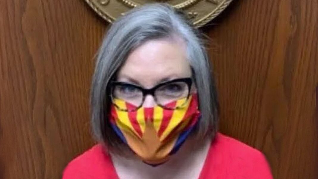 Katie Hobbs in Arizona COVID Face Mask