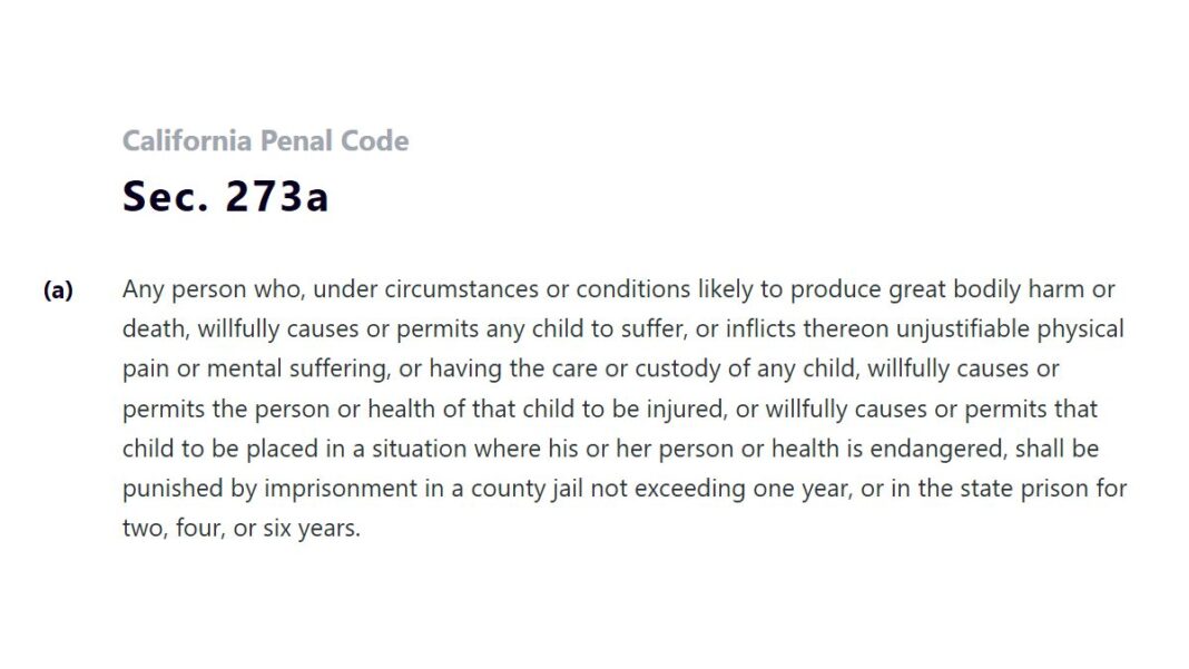 California Penal Code Sec. 273a