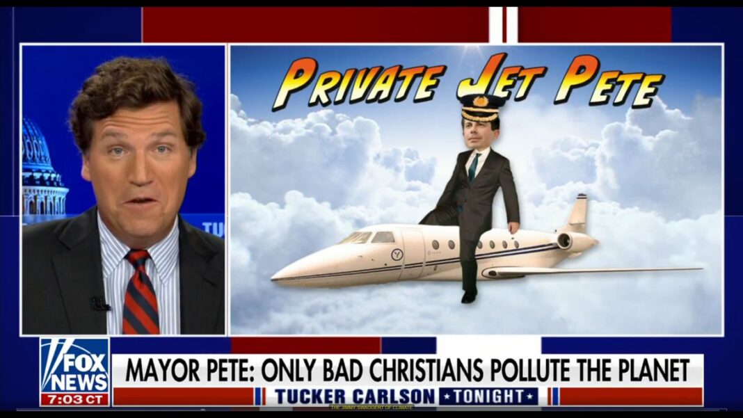 Tucker Carlson on the Climate Sins of Pete Buttibieg