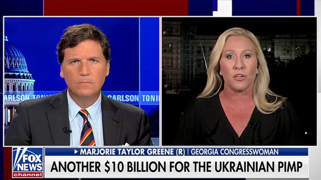 Marjorie Taylor Greene Joins Tucker Carlson to Discuss Biden's War in Ukraine