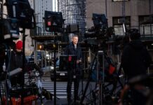 Reporters Outside Manhattan Criminal Court