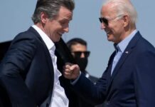 Gavin Newsome and Joe Biden
