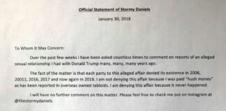 Stormy Daniels Official Statement