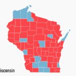 State of Wisconsin Red & Blue Counties