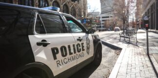 Police car in Richmond, VA