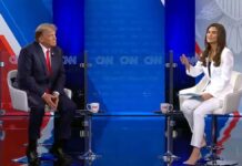 Former President Donald Trump participates in a CNN Republican Town Hall