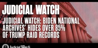 Judicial Watch: Biden National Archives’ Hides Over 85% of Trump Raid Records
