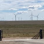 Wind Turbines Medicine Bow Range in Wyoming