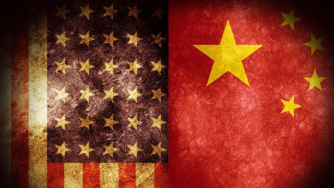 American and CCP Flags