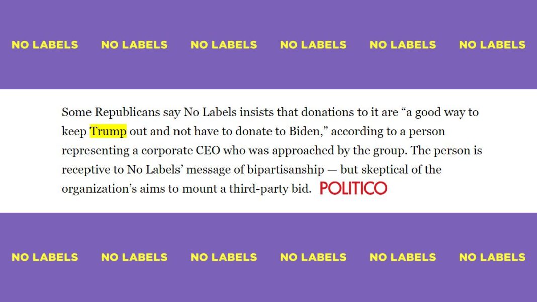 No Labels: Good way to Keep Trump Out!