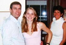 A Photo of Prince Andrew, Virginia Roberts Giuffre and Ghislaine Maxwell on March 10, 2001