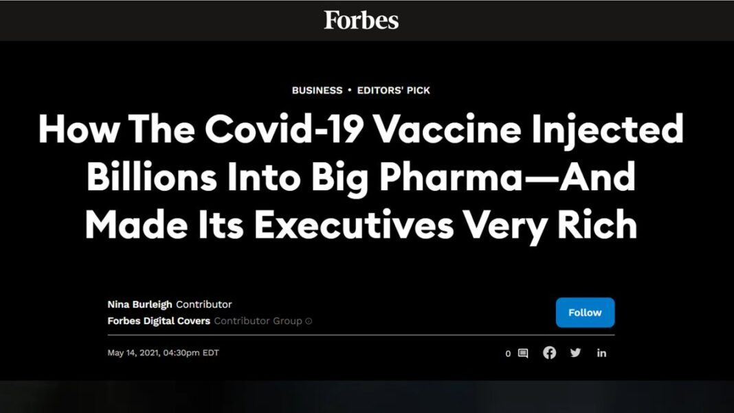 How The Covid-19 Vaccine Injected Billions Into Big Pharma—And Made Its Executives Very Rich