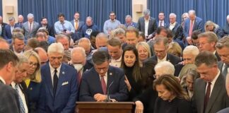 Rep. Mike Johnson leads GOP Republicans in Prayer