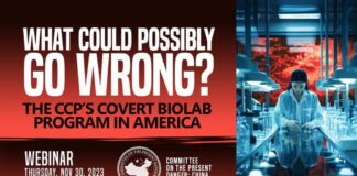 WHAT COULD POSSIBLY GO WRONG? The CCP’s Covert Biolab Program in America
