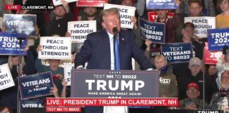 Trump Speaks in Claremont NH on November 11, 2023