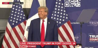 President Trump speaks in Fort Dodge, IA on November 18, 2023
