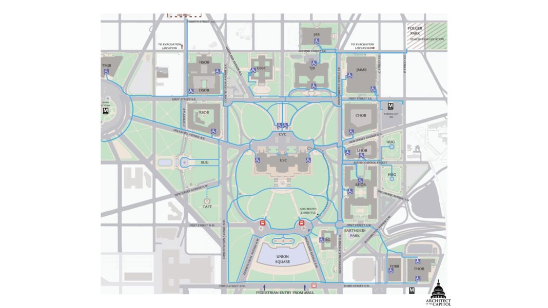U.S. Capitol Map From Architect of the Capitol at United States Capitol