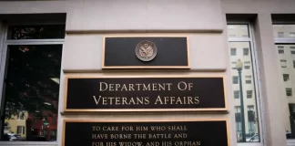 U.S. Department of Veteran Affairs building in Washington on July 6, 2023.