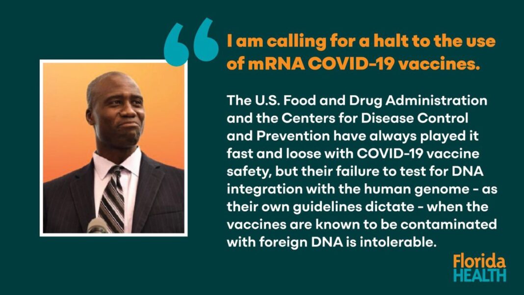 Joseph A. Ladapo, MD, PhD is calling for a halt to the use of mRNA COVID-19 vaccines.