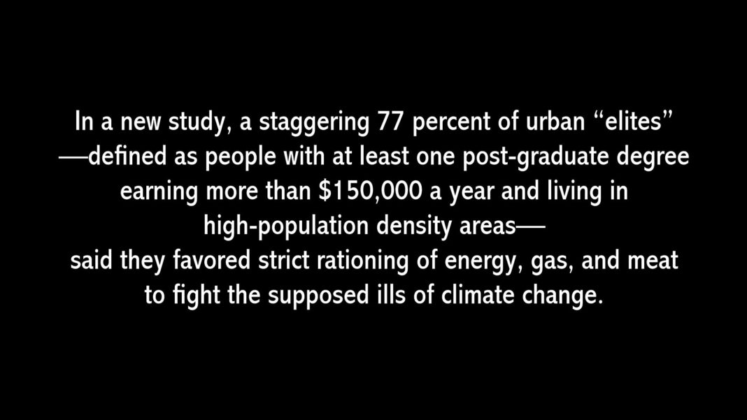 Urban Elites Favor Strict Rationing For Climate Change