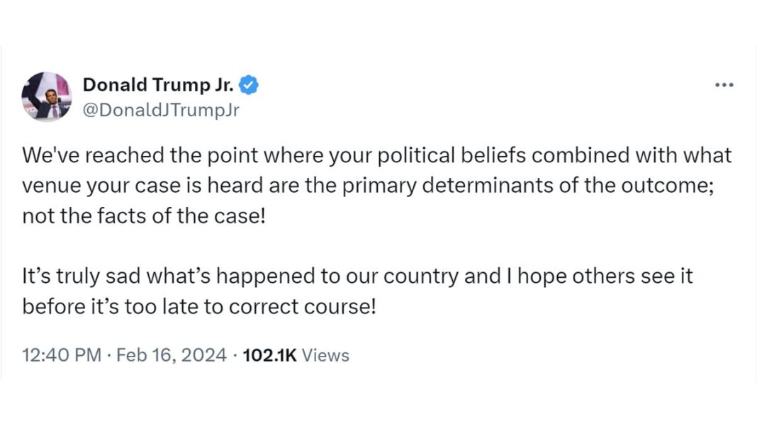 Donald Trump Jr on NY Civil Case