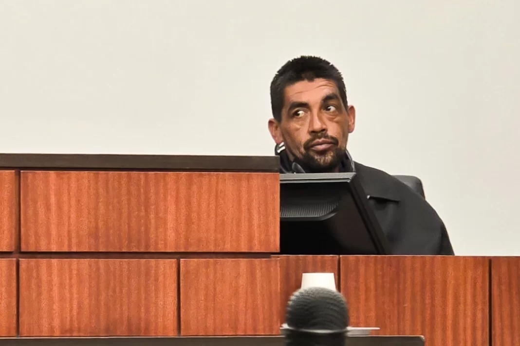 Daniel Ramirez testifies at Santa Cruz County Superior Court in Nogales, Ariz., on the shooting death of an illegal Mexican immigrant on March 27, 2024.