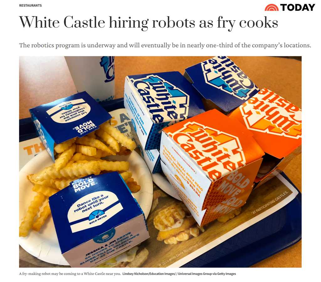 White Castle hiring robots as fry cooks