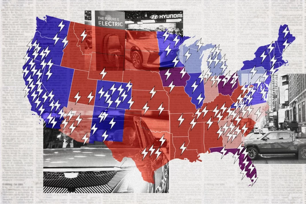 Behind EV Push, a Wealth Transfer From Red to Blue Regions