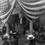 William McKinley campaigning from his front porch in 1896