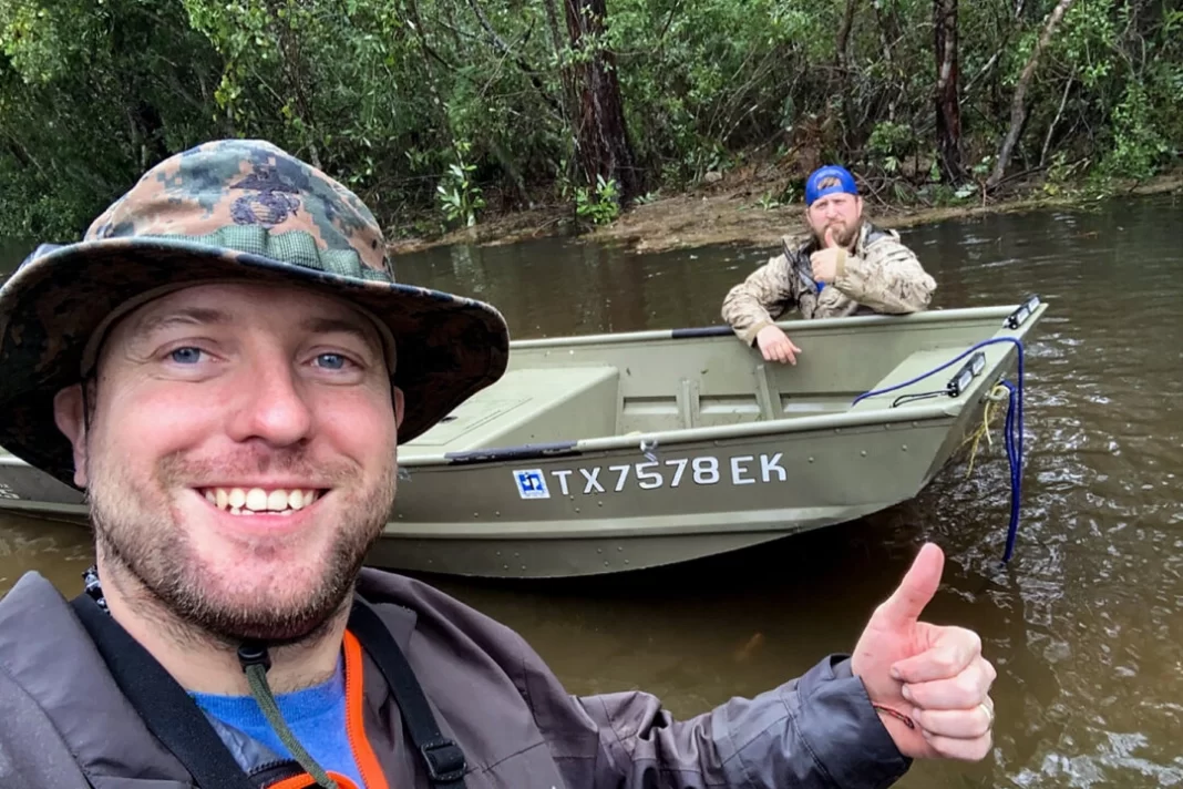 Marine Corps veteran and Jan. 6 defendant Ryan Nichols during a hurricane rescue mission.